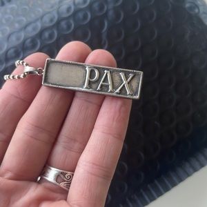 Sterling VSA PAX Peace Pendant Necklace with 32” sterling silver ball chain .925